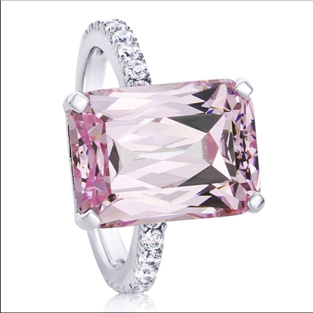 ๐๐Sterling Silver plated Pink Ring ๐๐๐๐ - Picture 3 of 8